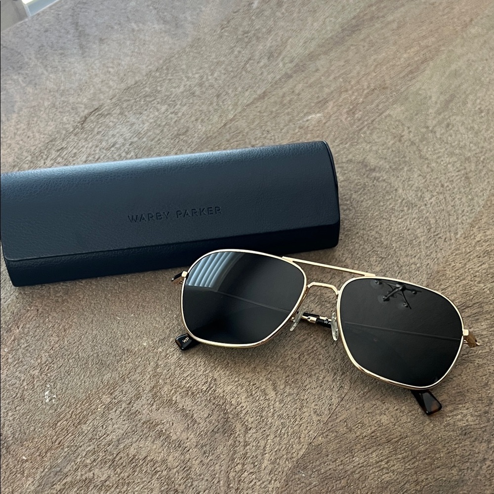 Warby Parker Gold Frame Sunglasses